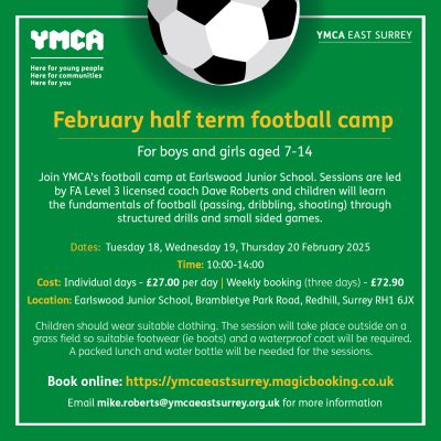 Febhalf term Football Camp 2025 social